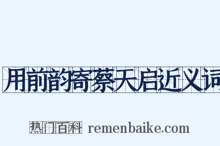 用前韵寄蔡天启近义词是什么意思的图片